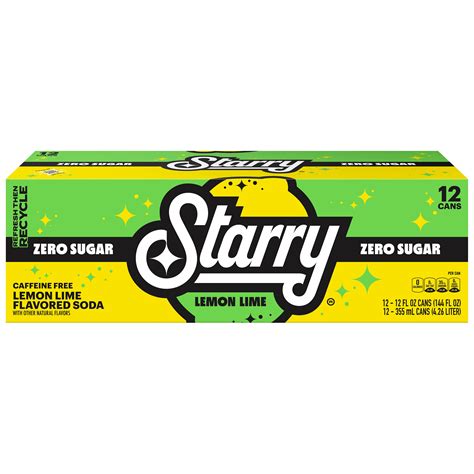 Starry, Zero Sugar, Lemon Lime Flavored Soda - SmartLabel™