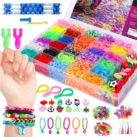 1500 Rubber Band Bracelet Kit 15 Colors Loom Bracelet Making Kit For ...
