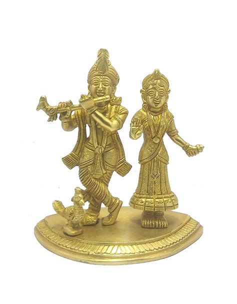 Buy MAMTABRASS Brass Krishna Radha Rani / Lord Radha Krishna / Standing ...