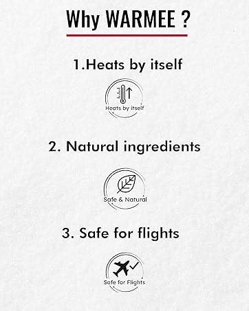 WARMEE Body Warmers (Pack of 5 pcs) Safe & Natural Heat Patches, Heat ...