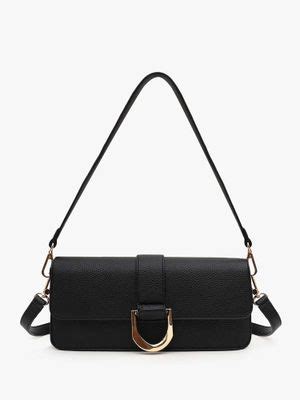 Buy Kazo Black Celeste Handbag with Detachable Strap (S) Online