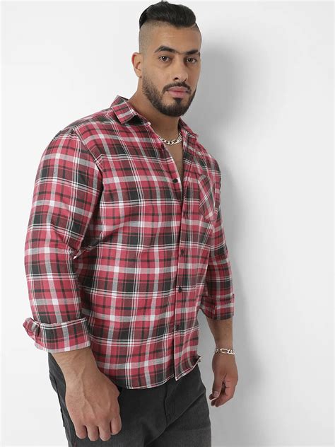 Plus Size CHECKERED STYLISH CASUAL SHIRT (3XL - 6XL) | Instafab Plus