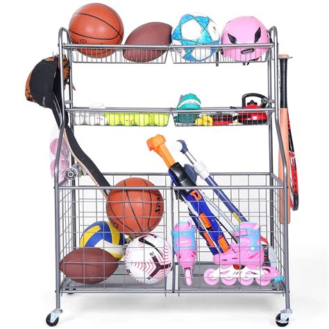 Kinghouse Garage Sports Equipment Organizer, Sports Equipment Storage ...