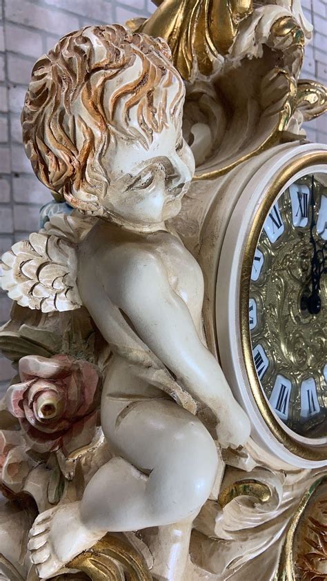 Vintage Italian Rococo Hand Carved and Painted Cherub/Angel ...