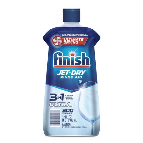 Finish Jet-Dry Rinse Aid 32oz, Dishwasher Rinse Agent and Drying Agent ...