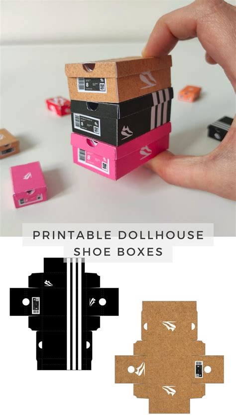 DIY mini sneaker shoe boxes printable template | Printable diy crafts ...