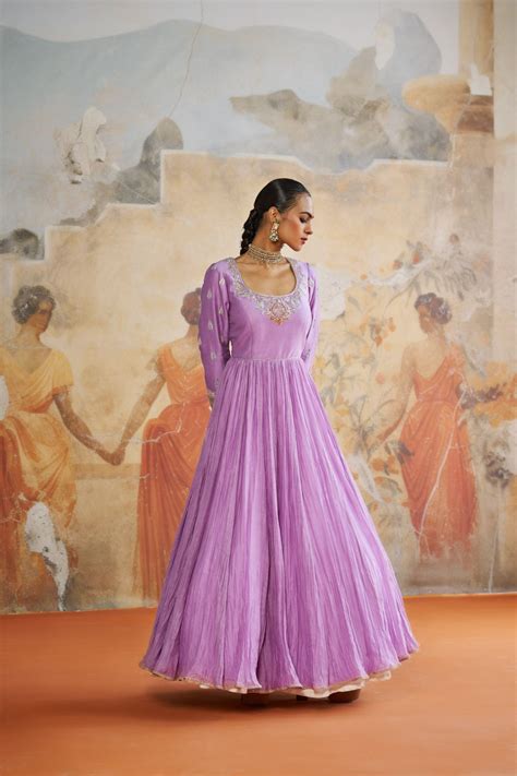 Lavender anarkalii set