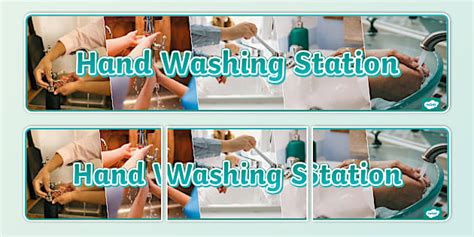 Hand Washing Station Photo Display Banner (teacher made)