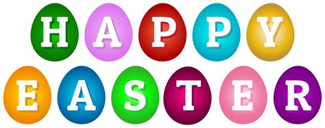 Happy Easter Eggs Clipart