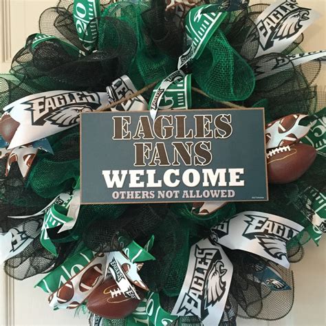 Philadelphia Eagles Mesh Wreath; Football Wreath; Fall Wreath; Sports ...