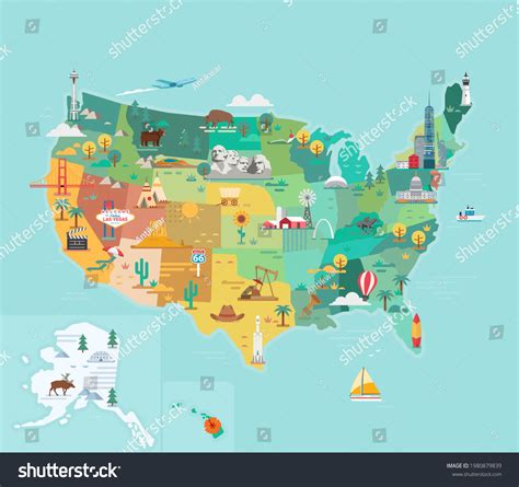 US Travel Map, US Tourist Map, 58% OFF