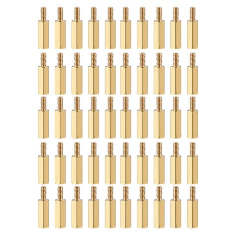 YOKIVE 50 Pcs M2.5 Standoff Screws, Brass Hex PCB Standoffs, Keep ...