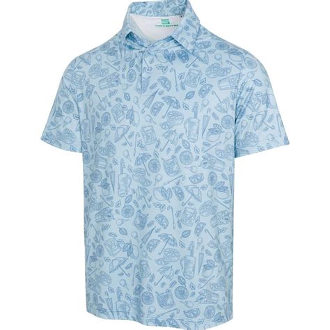 Men Golf Polo Shirt Moisture Wicking Fashion Print Dry Half Sleeve ...