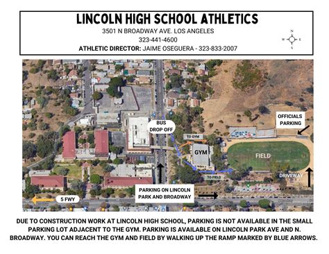 LHS Athletics Map During Modernization – Athletics Information – Lincoln High School