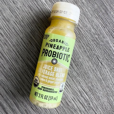 Trader Joe's Organic Pineapple Probiotiic Juice Shot Beverage Blend ...