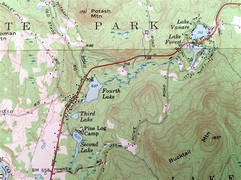 Antique Lake Luzerne, New York 1955 US Geological Survey Topographic ...