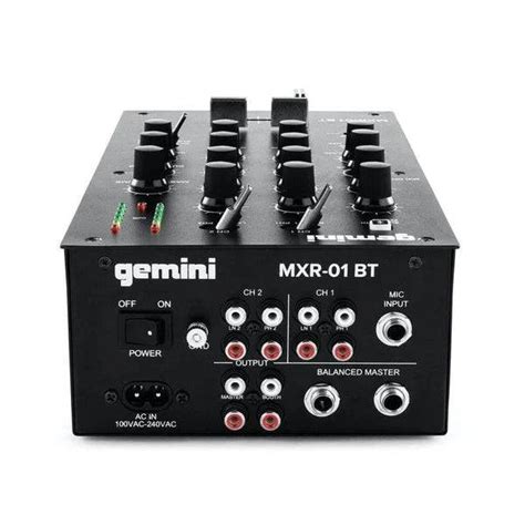 Gemini MXR 01 BT 2-Channel Professional DJ Mixer With Bluetooth Input ...