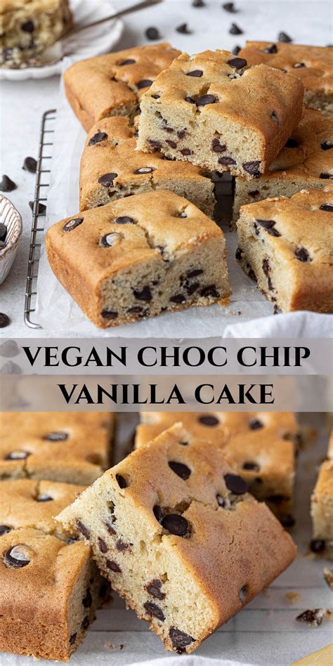 Chocolate chip vanilla cake - this easy vegan snacking cake is soft ...