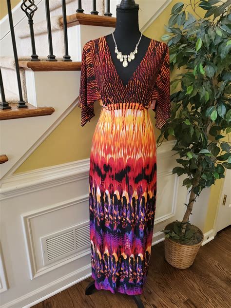 Valerie Bertinelli Size 6 Dress Multicolored Chevron … - Gem