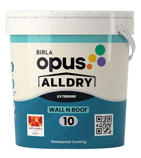 Birla Opus Alldry Wall N Roof 10 Waterproof Coating (10L, White Colour ...