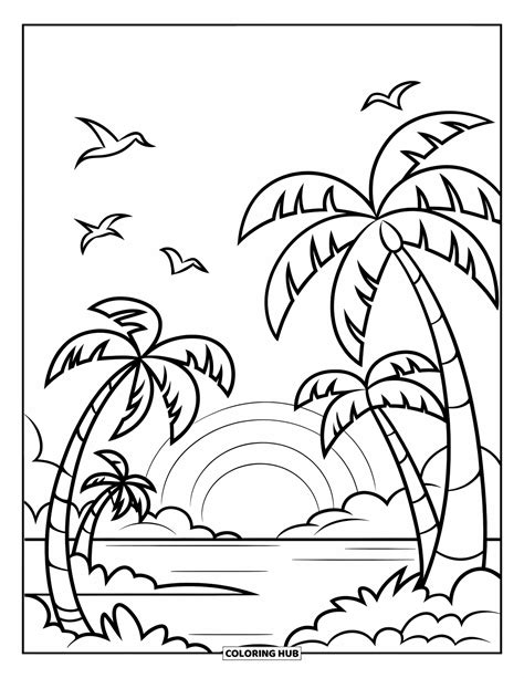 Coloring Pages Of Sunsets