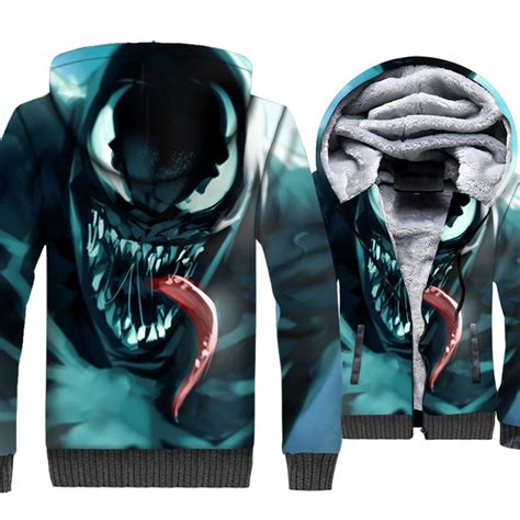 Venom Jackets - Venom Series Super Venom Symbiosis Cool 3D Fleece Jacket - Anime Hoodie Shop