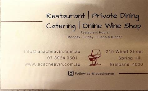 LA CACHE A VIN, Brisbane - Menu, Prices & Restaurant Reviews - Tripadvisor