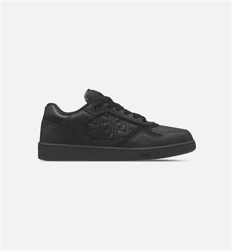 B27 Uptown Low Top Sneaker Genarbtes Kalbsleder in Schwarz und Dior ...