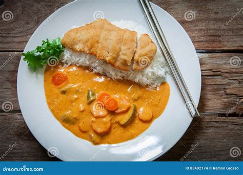 Katsu Kare Curry Dish stock photo. Image of japanese - 83492174