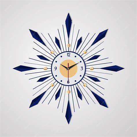 Premium Vector | Stylish wall decoration clock design