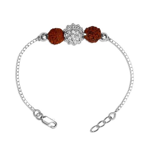ACPL 925 Sterling Silver BIS Hallmarked Fancy Rudraksh Rakhi Bracelet ...