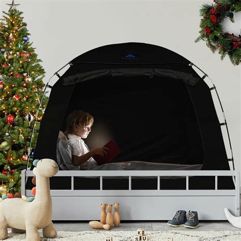 Amazon.com: KNOCLOC Blackout Twin Bed Tent for Kids Sleeping, with Large Top Mesh Vent ...