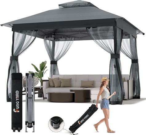 Amazon.com : 10x10 Outdoor Pop Up Gazebo - Instant Canopy Tent with ...