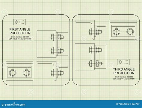 Orthographic Drawing Examples Using Third Angle 的图像结果