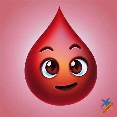 Emoji blood drop on Craiyon