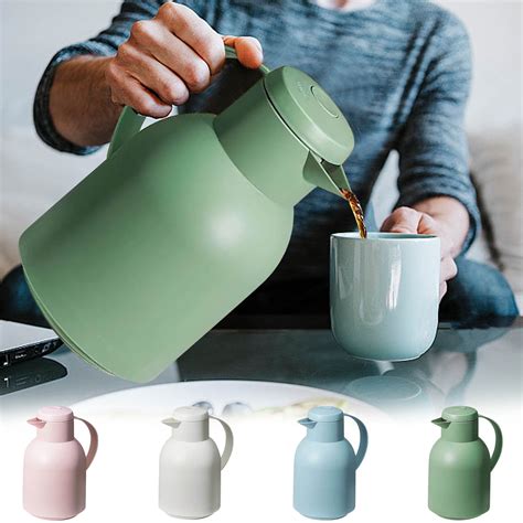 Outoloxit 1L Large Capacity Glass Insulated Water Bottle, Portable ...