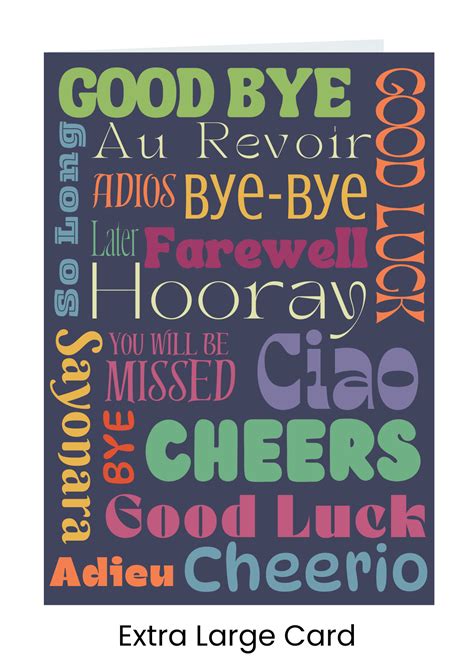 Farewell Card Farewell Card (customizable Personalised Customised)