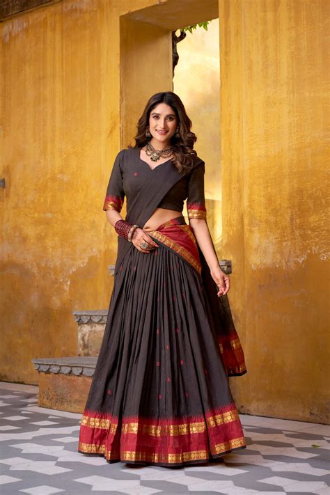 Pure Chanderi Half Saree Set – Gracious You