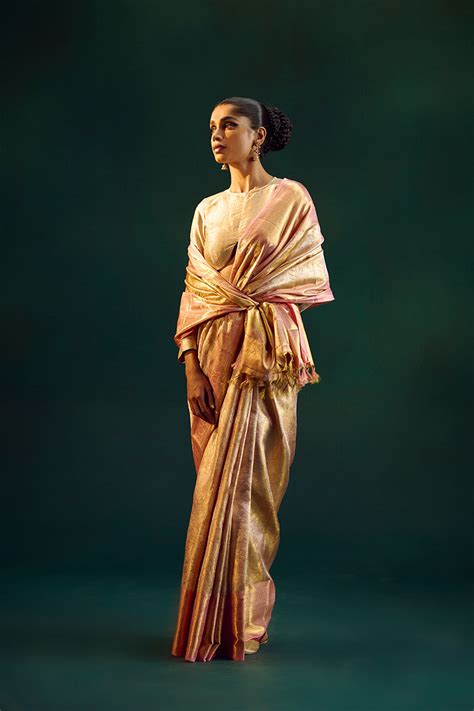 Light Pink and Silver Silk Kanjivaram Sari – Raisons