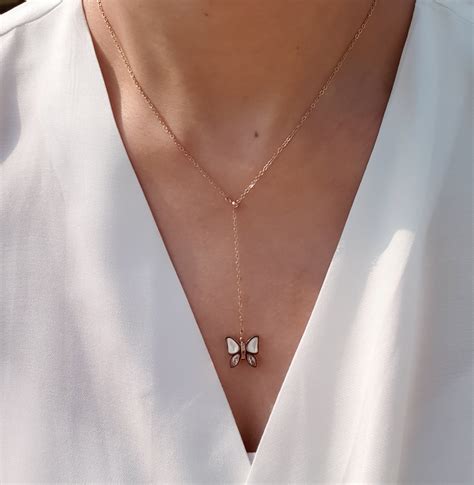 Willa White Butterfly Necklace – LOLO LéPA