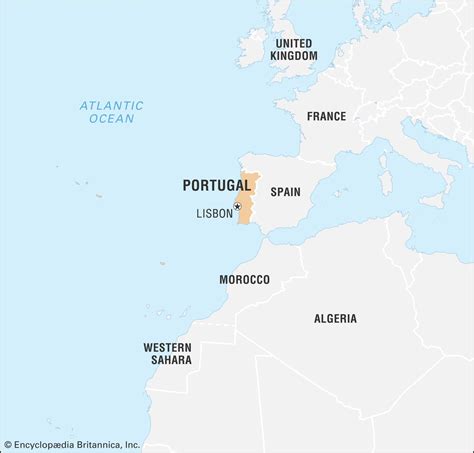 Portugal on world map: surrounding countries and location on Europe map