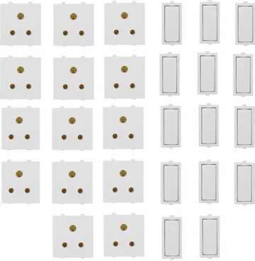 ANCHOR ROMA WHITE, 10A, 1 WAY SWITCH -21011,(10 Nos Switches) 10 A One ...