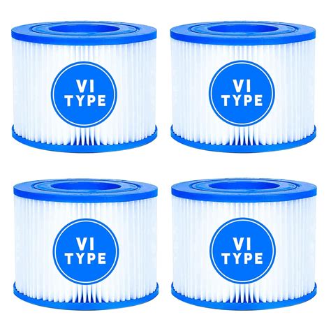 Marleyna Type VI Cartridge Pool Filter: 4 Pack of Inflatable Hot Tub ...