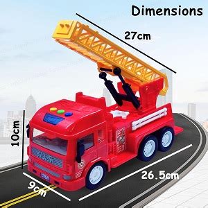 FunBlast Pull Back Vehicles Fire Rescue Truck Toy, Friction Power ...