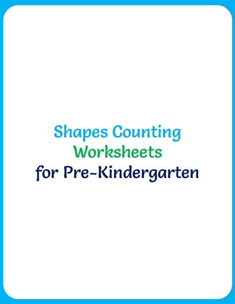 Counting Shapes Worksheet 的图像结果
