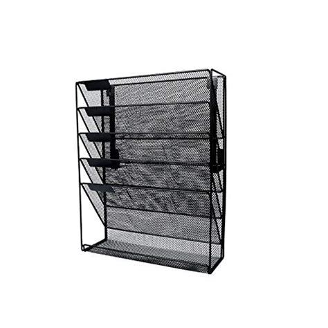 Buy File Organizer Mesh 5-Tier Black Hanging File Organize Vertical ...