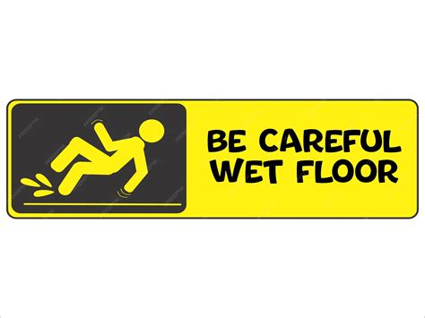 Vector de señal de piso mojado | Vector Premium
