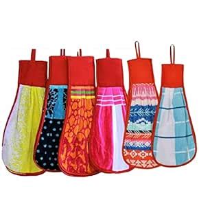 Khillayox™ Double Sided Printed Soft Cotton Hanging Hand Towel Napkin ...