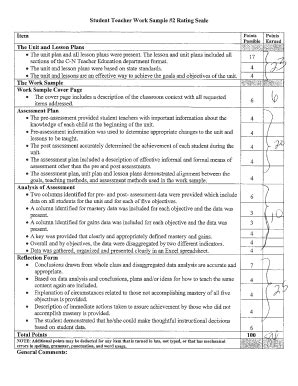 student teacher work sample cover page - Fill Out, Sign & Share Online ...