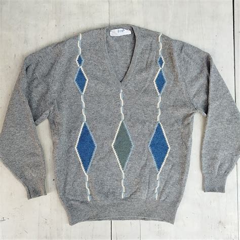 【80s/90s/スコットランド製】プリングル オブ スコットランドPringle of Scotland INTARSIA/ビンテージ ...